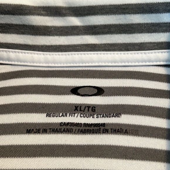 Oakley Polo Short - grey/white stripes - Picture 4 of 5